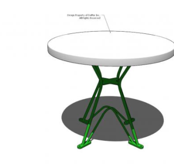 钢表圆形餐桌SU模型下载_sketchup草图大师SKP模型