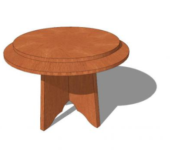 法式咖啡桌SU模型下载_sketchup草图大师SKP模型