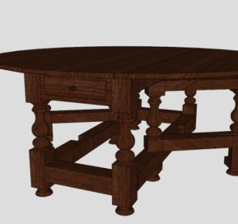 盖德莱戈餐桌SU模型下载_sketchup草图大师SKP模型