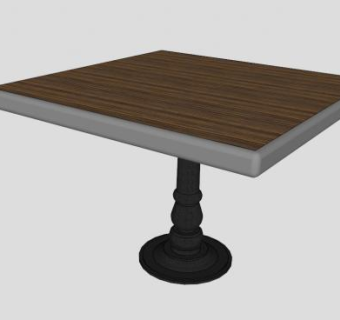 方形餐桌咖啡桌SU模型下载_sketchup草图大师SKP模型