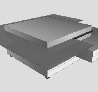 金属咖啡餐桌SU模型下载_sketchup草图大师SKP模型