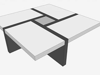 现代<em>方形餐桌</em>SU模型下载_sketchup草图大师SKP模型