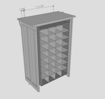 家具鞋柜内部SU模型下载_sketchup草图大师SKP模型