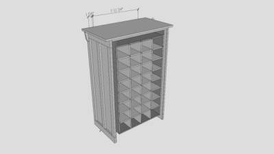 家具鞋柜内部SU模型下载_sketchup草图大师SKP模型