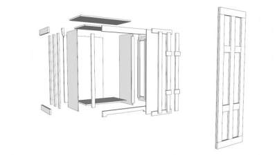 胶板家具鞋柜SU模型下载_sketchup草图大师SKP模型