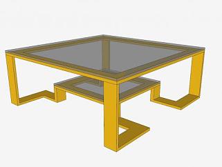 正方形餐桌<em>咖啡桌</em>SU模型下载_sketchup草图大师SKP模型