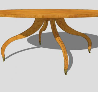 摄政餐桌SU模型下载_sketchup草图大师SKP模型