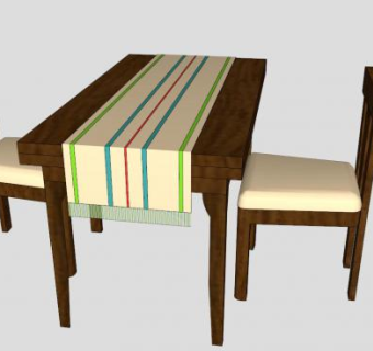 动态小餐桌SU模型下载_sketchup草图大师SKP模型