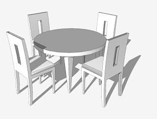 简易<em>圆形餐桌</em>SU模型下载_sketchup草图大师SKP模型