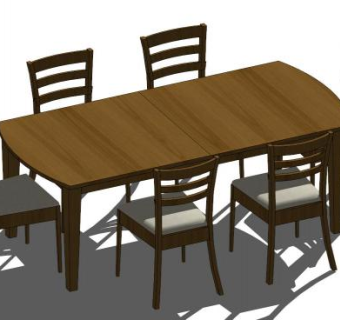 简单餐厅集餐桌SU模型下载_sketchup草图大师SKP模型