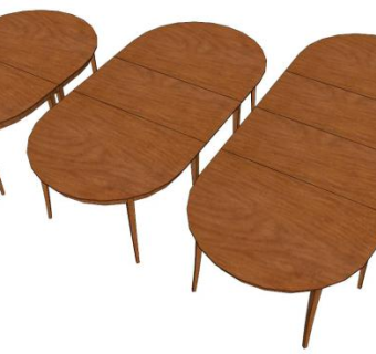 莫瑟餐厅餐桌SU模型下载_sketchup草图大师SKP模型