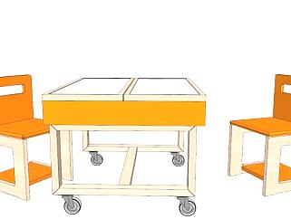 阿根顿<em>儿童桌椅</em>SU模型下载_sketchup草图大师SKP模型