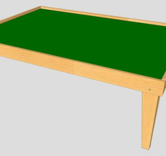 儿童木质桌子SU模型下载_sketchup草图大师SKP模型