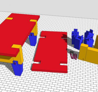 儿童桌子玩具桌SU模型下载_sketchup草图大师SKP模型