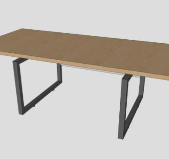 CEO办公会议桌SU模型下载_sketchup草图大师SKP模型