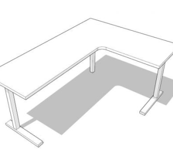 沃森七扩展角落会议桌子SU模型下载_sketchup草图大师SKP模型