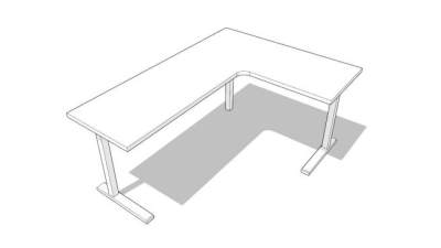 沃森七扩展角落会议桌子SU模型下载_sketchup草图大师SKP模型