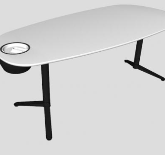 布洛凯办公桌SU模型下载_sketchup草图大师SKP模型