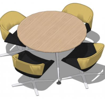 现代舒适会议桌SU模型下载_sketchup草图大师SKP模型