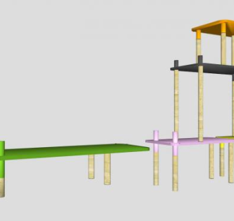 彩色儿童桌SU模型下载_sketchup草图大师SKP模型