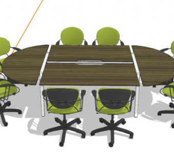 营地会议桌SU模型下载_sketchup草图大师SKP模型