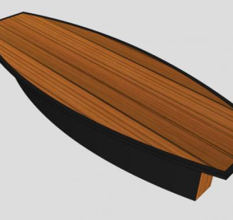 柚木会议桌SU模型下载_sketchup草图大师SKP模型