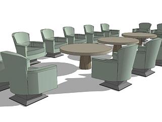 <em>现代会议室桌椅</em>SU模型下载_sketchup草图大师SKP模型