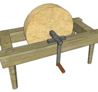 老式手摇台式磨床的SU模型_su模型下载 草图大师模型_SKP模型