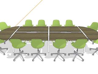 大型会议桌<em>会议室</em>SU模型下载_sketchup草图大师SKP模型