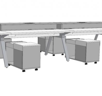 自助餐桌SU模型下载_sketchup草图大师SKP模型