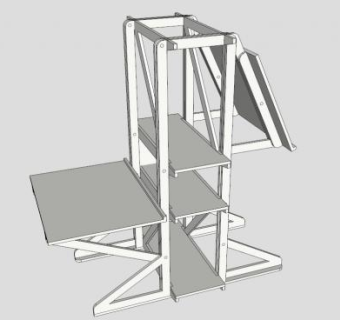 现代白色办公桌椅SU模型下载_sketchup草图大师SKP模型