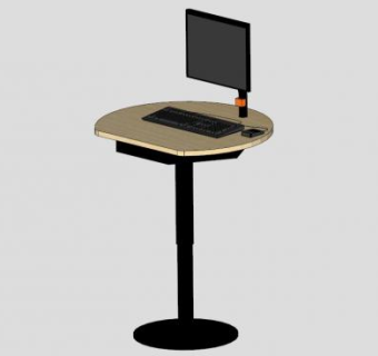 办公讲台SU模型下载_sketchup草图大师SKP模型