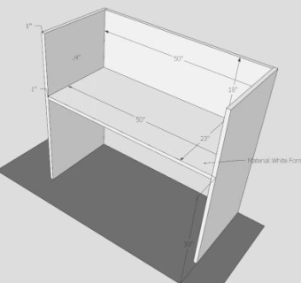 现代胶木办公桌SU模型下载_sketchup草图大师SKP模型