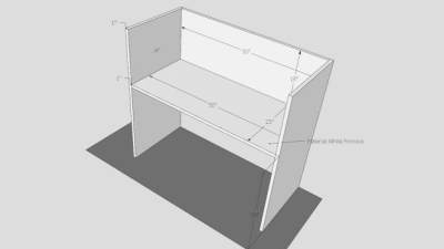 现代胶木办公桌SU模型下载_sketchup草图大师SKP模型