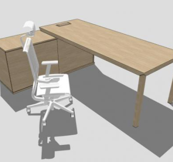 北欧办公桌椅SU模型下载_sketchup草图大师SKP模型