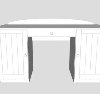 北欧办公桌SU模型下载_sketchup草图大师SKP模型