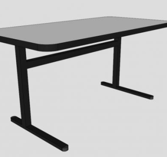 现代角圆边几桌子SU模型下载_sketchup草图大师SKP模型