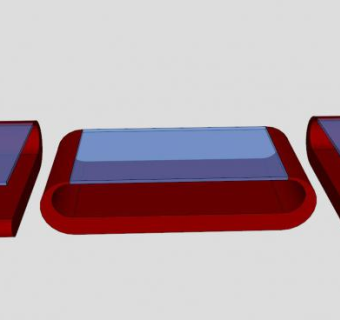 现代角圆茶几SU模型下载_sketchup草图大师SKP模型