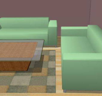 客厅咖啡桌角圆边SU模型下载_sketchup草图大师SKP模型