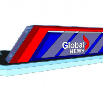 新闻台办公桌SU模型下载_sketchup草图大师SKP模型