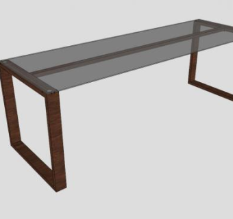 简单玻璃茶几SU模型下载_sketchup草图大师SKP模型