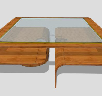 现代折纸胶合板茶几SU模型下载_sketchup草图大师SKP模型