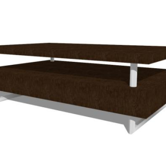 实木咖啡茶几SU模型下载_sketchup草图大师SKP模型