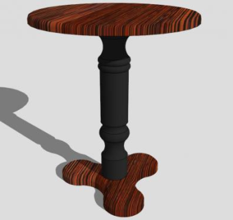简易高脚茶几SU模型下载_sketchup草图大师SKP模型