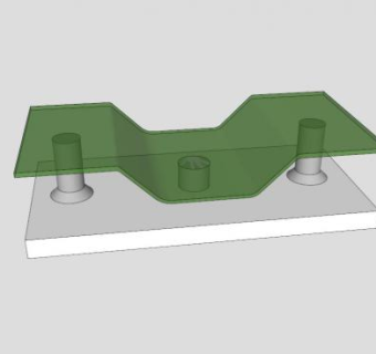 现代玻璃茶几桌子SU模型下载_sketchup草图大师SKP模型