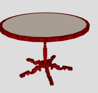 中式木质型茶几SU模型下载_sketchup草图大师SKP模型