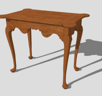 中式实木型茶几SU模型下载_sketchup草图大师SKP模型