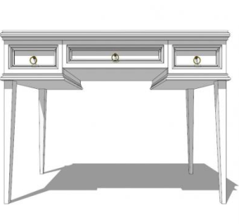 欧式梳妆台SU模型下载_sketchup草图大师SKP模型