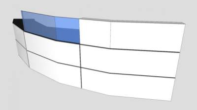 极简主义前台接待处SU模型下载_sketchup草图大师SKP模型