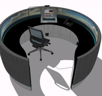 现代前台接待台SU模型下载_sketchup草图大师SKP模型